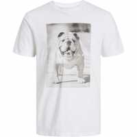 Jack And Jones Мъжка Тениска Bulldog T Shirt Mens White Мъжки ризи