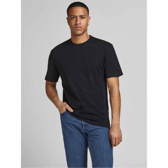 Jack And Jones Тениска Relax Fit T Shirt Black Мъжки ризи