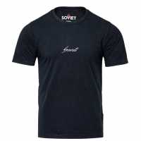 Soviet Тениска Dye Embroidered T Shirt Black Мъжки тениски и фланелки