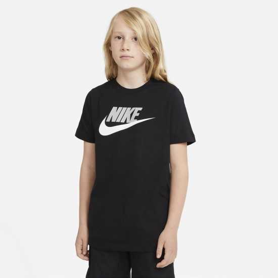 Детски тениски и фланелки Nike Sportswear T-Shirt Junior Черно/Сиво Nike Sportswear T-Shirt Junior Черно/Сиво Детски тениски и фланелки