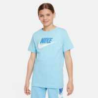 Nike  Aquarius Blue Детски тениски и фланелки