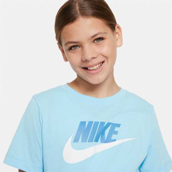 Nike  Aquarius Blue Детски тениски и фланелки