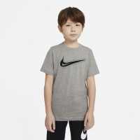 Nike Sportswear Big Kids' T-Shirt Grey/Black Детски тениски и фланелки