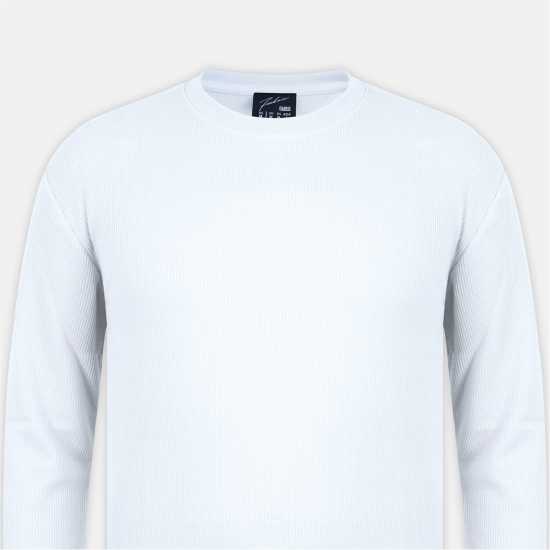 Fabric Men's Regular Fit Waffle T-Shirt Бяло Fabric Men's Regular Fit Waffle T-Shirt Бяло