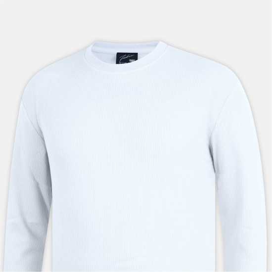 Fabric Men's Regular Fit Waffle T-Shirt Бяло Fabric Men's Regular Fit Waffle T-Shirt Бяло