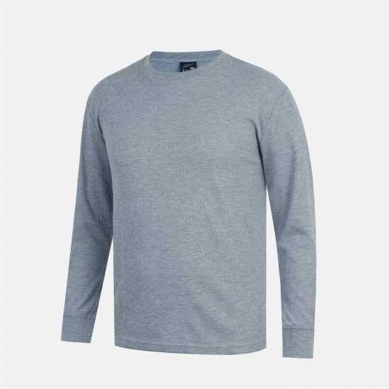 Fabric Regular Fit Waffle T-Shirt Сиво Fabric Regular Fit Waffle T-Shirt Сиво