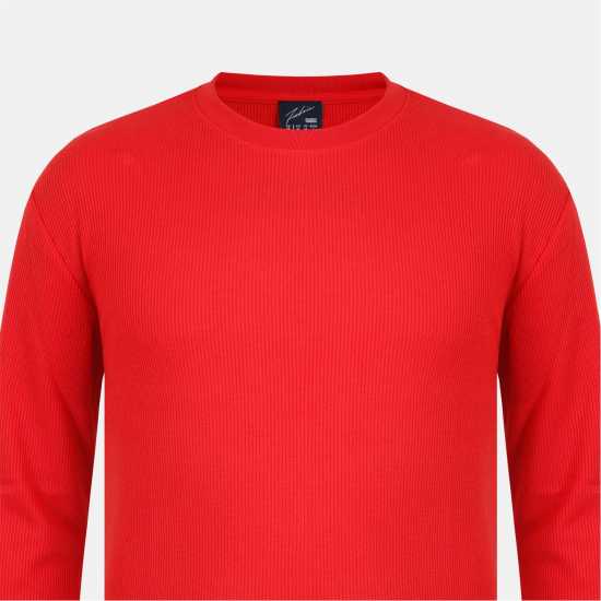 Fabric Men's Regular Fit Waffle T-Shirt Червено 