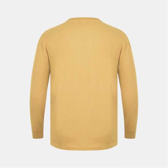 Fabric Regular Fit Waffle T-Shirt Злато Fabric Regular Fit Waffle T-Shirt Злато