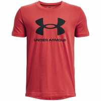 Under Armour Ua Sportstyle Logo Short Sleeve Chakra/Black Детски тениски и фланелки