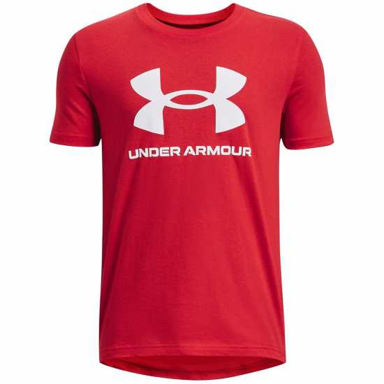 Under Armour Ua Sportstyle Logo Short Sleeve Red Детски тениски и фланелки