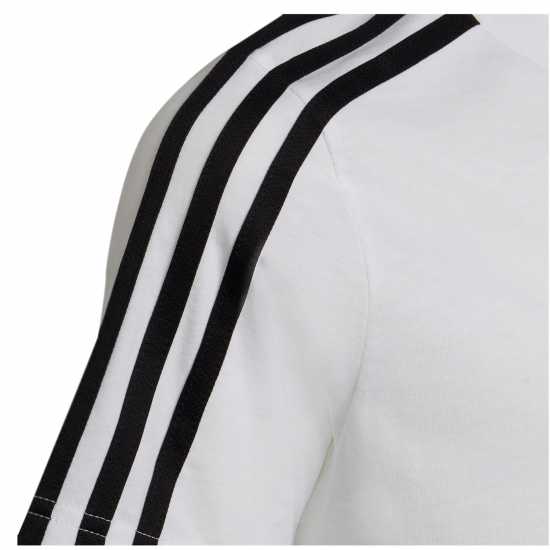 Adidas 3 Stripe Essentials T-Shirt Junior Бяло/Черно Детски тениски и фланелки