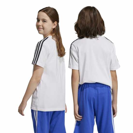 Adidas 3 Stripe Essentials T-Shirt Junior Бяло/Черно Детски тениски и фланелки