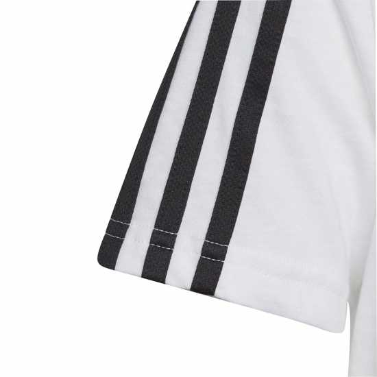 Adidas Stripe Essentials T-Shirt Junior White/Black - Детски тениски и фланелки