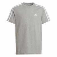 Adidas 3 Stripe Essentials T-Shirt Junior Сиво Детски тениски и фланелки