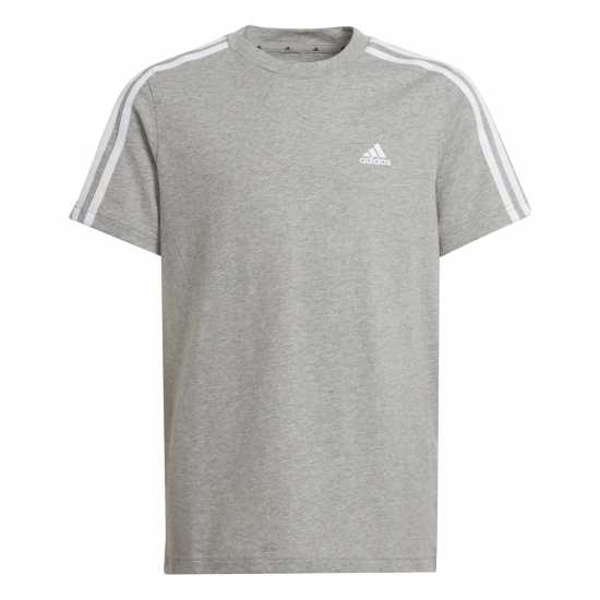 Детски тениски и фланелки Adidas 3 Stripe Essentials T-Shirt Junior Сиво Adidas 3 Stripe Essentials T-Shirt Junior Сиво Детски тениски и фланелки