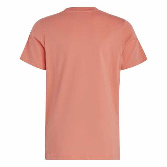 Adidas Stripe Essentials T-Shirt Junior Coral/White Детски тениски и фланелки