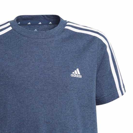 Adidas Stripe Essentials T-Shirt Junior Navy Marl/White Детски тениски и фланелки