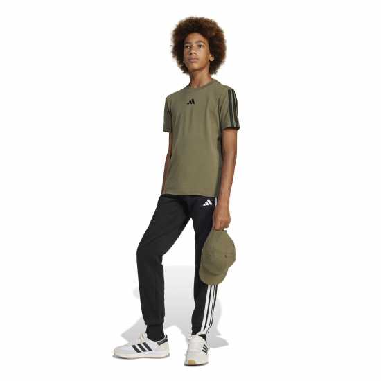 Детски тениски и фланелки Adidas 3 Stripe Essentials T-Shirt Junior Олива Страта Adidas 3 Stripe Essentials T-Shirt Junior Олива Страта Детски тениски и фланелки