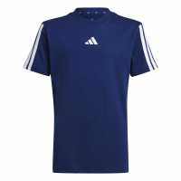 Adidas 3 Stripe Essentials T-Shirt Junior Морско синьо/Бяло Детски тениски и фланелки