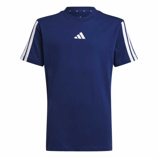 Adidas 3 Stripe Essentials T-Shirt Junior Морско синьо/Бяло Детски тениски и фланелки