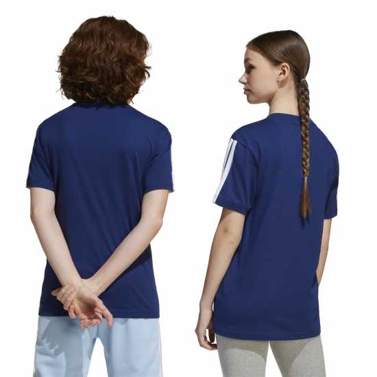 Adidas 3 Stripe Essentials T-Shirt Junior Морско синьо/Бяло Детски тениски и фланелки