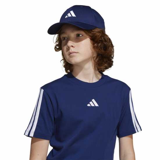 Adidas 3 Stripe Essentials T-Shirt Junior Морско синьо/Бяло Детски тениски и фланелки