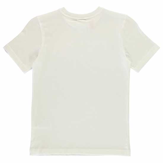 Adidas Детска Тениска Logo T Shirt Junior Wht/Blue/Grey Детски тениски и фланелки