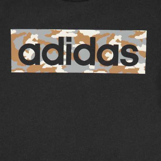 Adidas Детска Тениска Logo T Shirt Junior Blk/Khaki/Grey - Детски тениски и фланелки