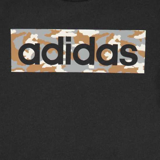 Adidas Детска Тениска Logo T Shirt Junior Blk/Khaki/Grey Детски тениски и фланелки