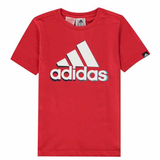 Sale Детска Тениска Adidas Logo T Shirt Junior Red BOS Детски тениски и фланелки