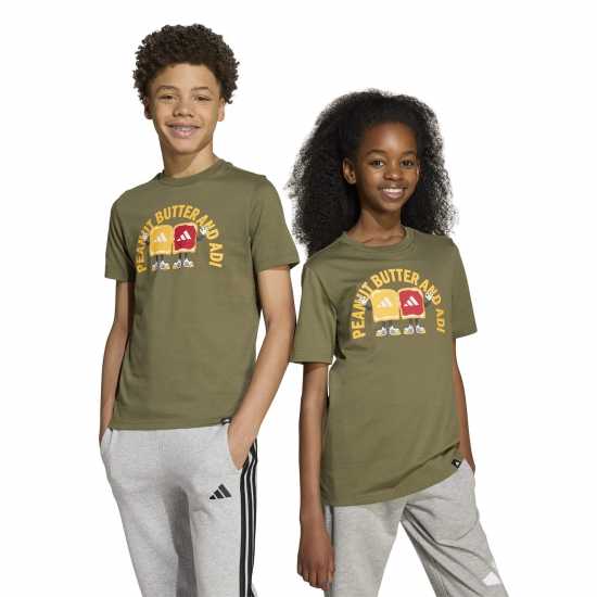 Sale Детска Тениска Adidas Logo T Shirt Junior Khaki Детски тениски и фланелки