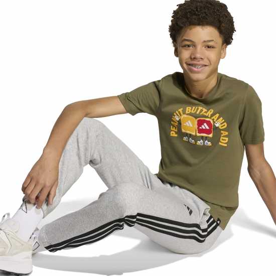 Sale Детска Тениска Adidas Logo T Shirt Junior Khaki Детски тениски и фланелки