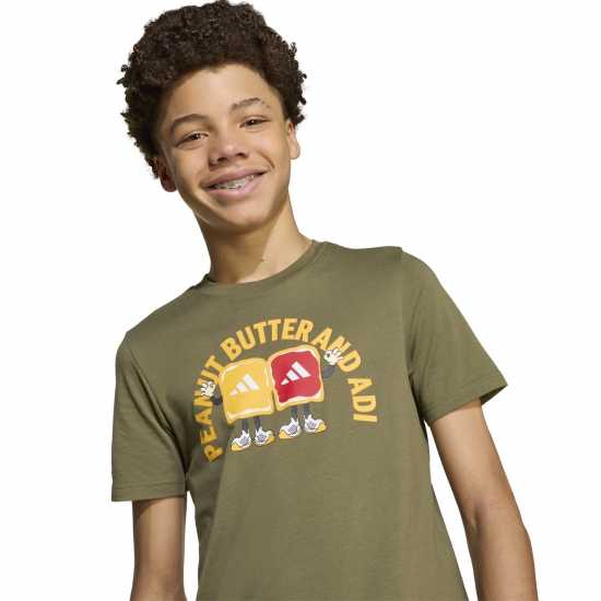 Sale Детска Тениска Adidas Logo T Shirt Junior Khaki Детски тениски и фланелки