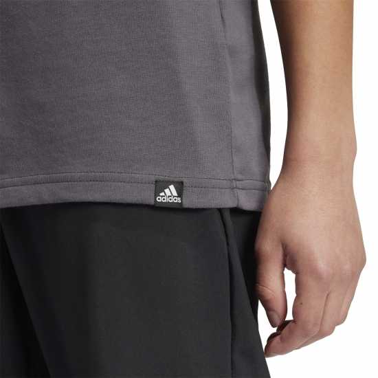 Adidas Детска Тениска Logo T Shirt Junior Grey5/Blk/Wht Детски тениски и фланелки