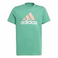 Sale Детска Тениска Adidas Logo T Shirt Junior Grn Orange BOS Детски тениски и фланелки