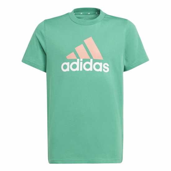 Adidas Детска Тениска Logo T Shirt Junior Grn Orange BOS Детски тениски и фланелки