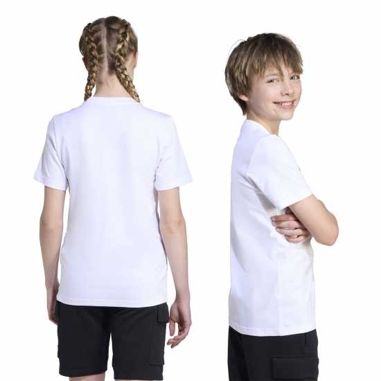 Sale Детска Тениска Adidas Logo T Shirt Junior White/Royal Детски тениски и фланелки