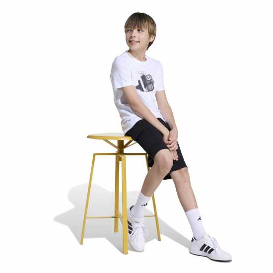 Sale Детска Тениска Adidas Logo T Shirt Junior White/Royal Детски тениски и фланелки