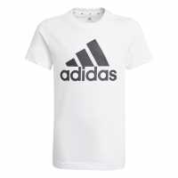 Adidas Детска Тениска Logo T Shirt Junior Бяло/Черно BOS Детски тениски и фланелки