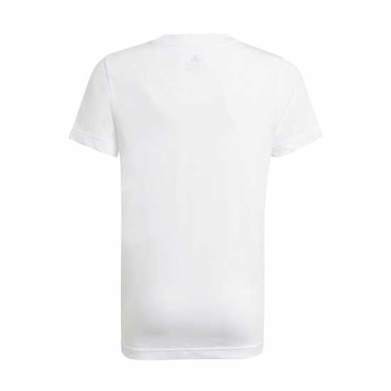 Adidas Детска Тениска Logo T Shirt Junior Wht/Blk BOS Детски тениски и фланелки