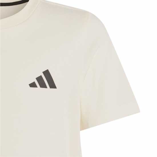Adidas Детска Тениска Logo T Shirt Junior White 