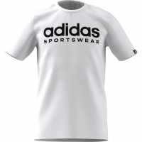 Adidas Детска Тениска Logo T Shirt Junior White Graphic Детски тениски и фланелки