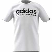 Adidas Детска Тениска Logo T Shirt Junior Бял графика Детски тениски и фланелки