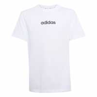 Adidas Детска Тениска Logo T Shirt Junior Бяло/Черно Лин 