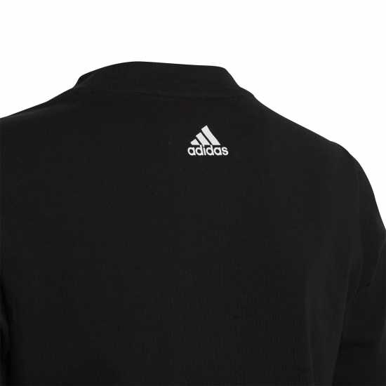 Adidas Детска Тениска Logo T Shirt Junior Blk/Wht Linear Детски тениски и фланелки