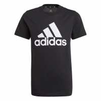 Adidas Детска Тениска Logo T Shirt Junior Черно/бяло BOS Детски тениски и фланелки