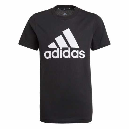 Adidas Детска Тениска Logo T Shirt Junior Blk/Wht BOS - Детски тениски и фланелки
