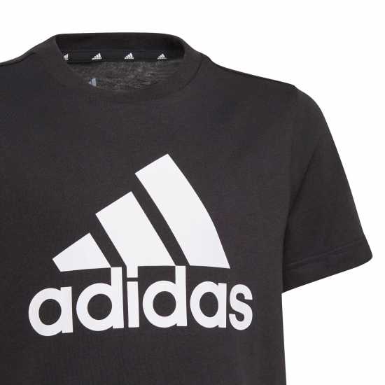 Adidas Детска Тениска Logo T Shirt Junior Blk/Wht BOS Детски тениски и фланелки