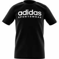 Adidas Детска Тениска Logo T Shirt Junior Black Graphic Детски тениски и фланелки