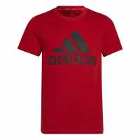 Sale Детска Тениска Adidas Logo T Shirt Junior Red/Blk BOS Детски тениски и фланелки